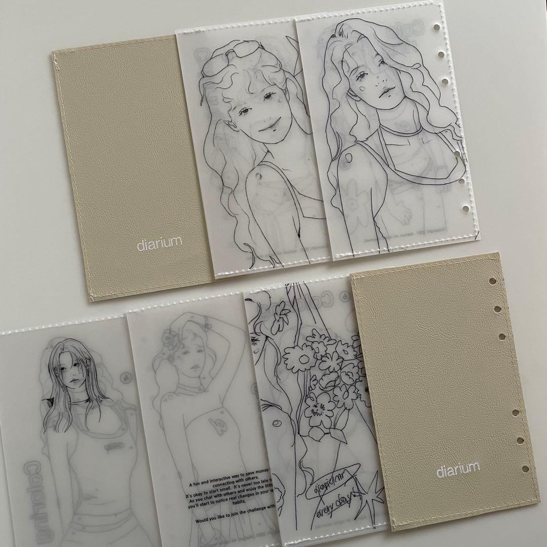完売品　早い者勝ち　韓国　貯金　バインダー　カバー　diarium リフィル