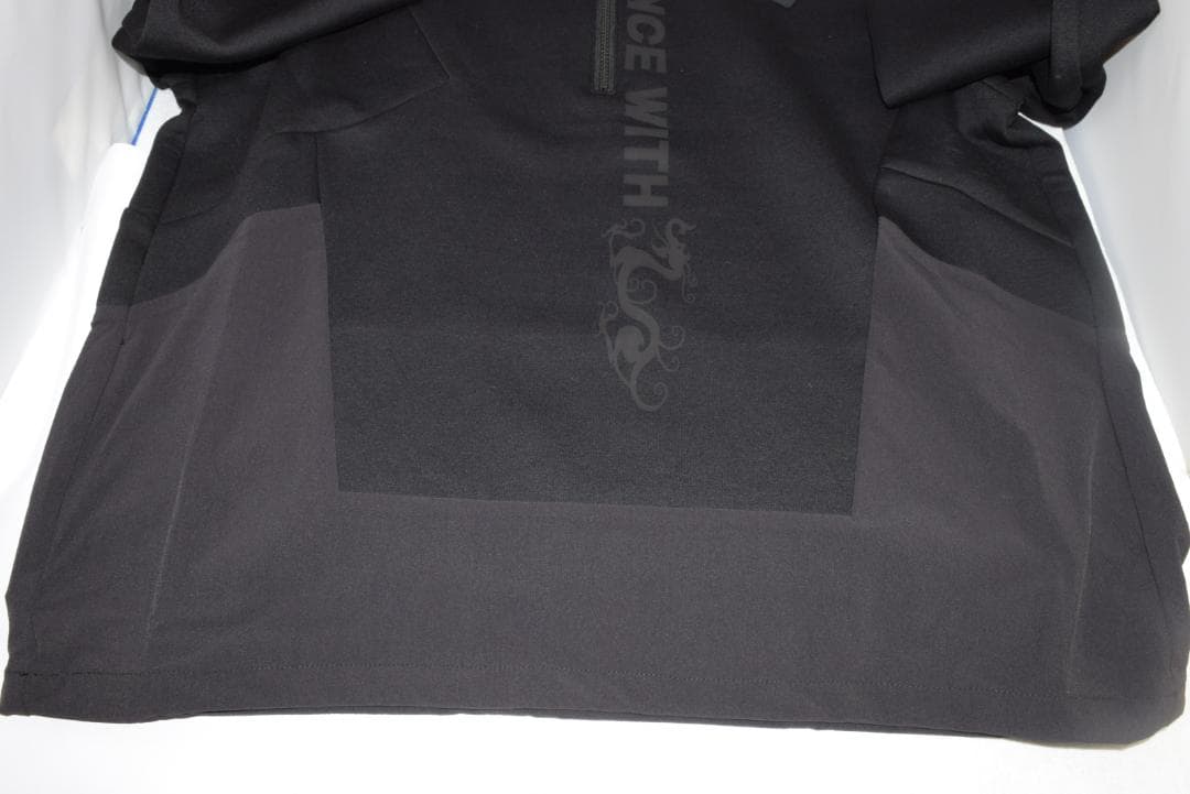 新品☆ダンスウィズドラゴン モノフィラクッションZIPトレーナー☆黒☆XLサイズ