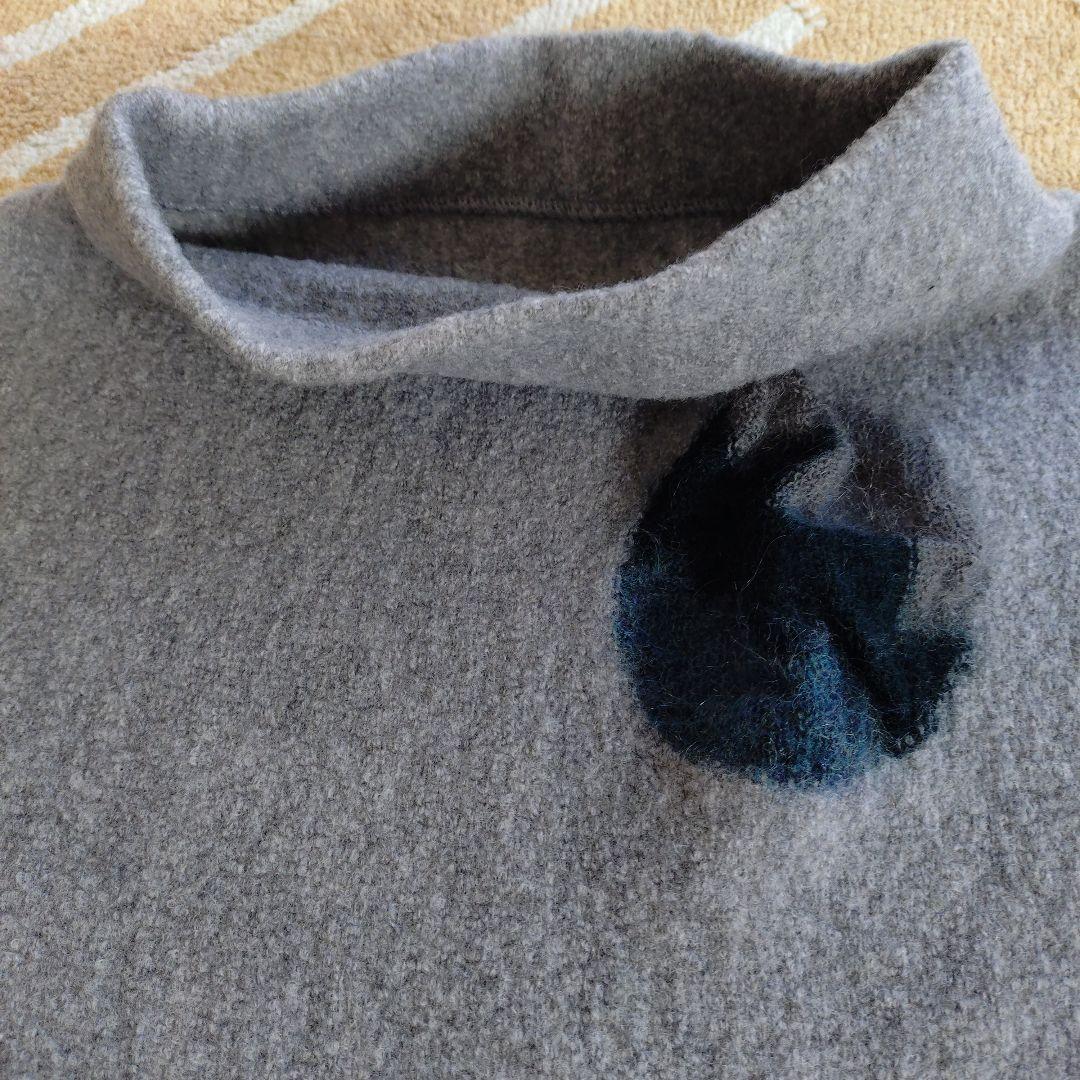 センソユニコ 慈雨 ウールニットベスト ドット模様