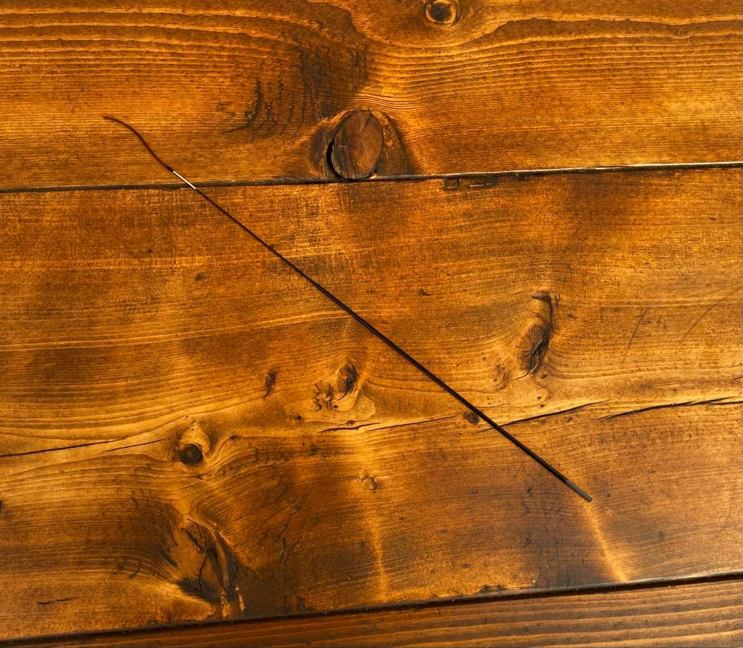 小物釣り竿　タナゴ竿　150cm ウッドグリップ　振り出し竿　ブラウン