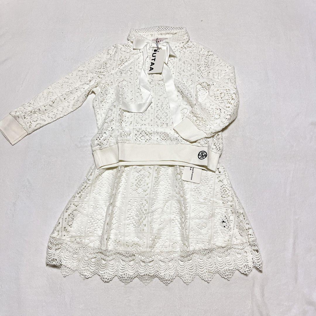 新品　UTAA　ユタ　ゴルフ　レーストップス＆スカートセット　ホワイト　M