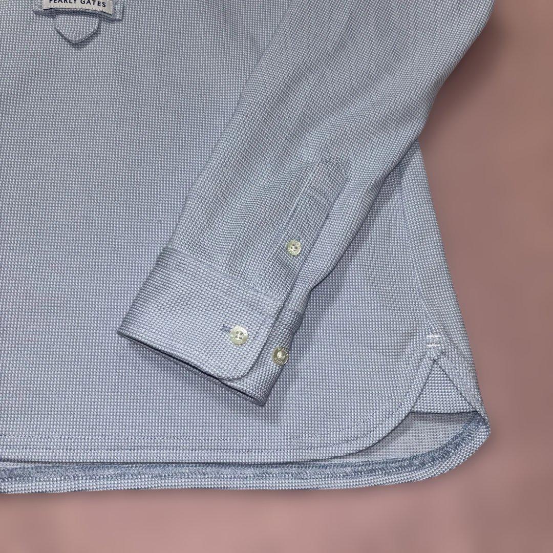 PEARLY GATES 長袖ポロシャツ サックスブルー レディース S