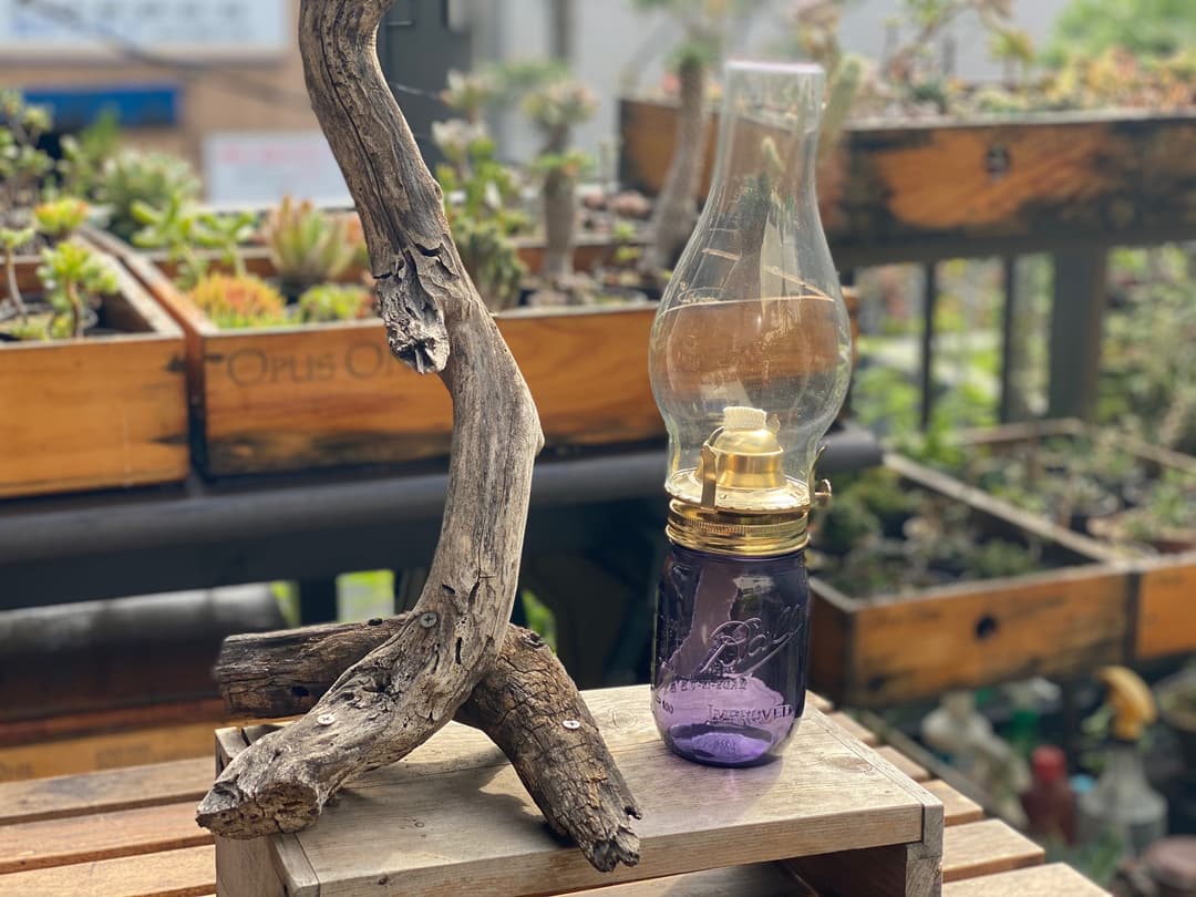 【希少・新品未使用】メイソンジャー100周年記念ボトル オイルランタン パープル