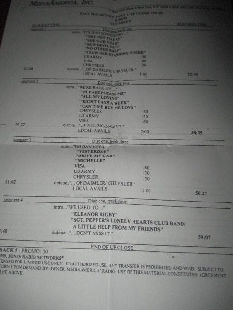 洋楽 paul mccartney try not to cry (RARE!!)