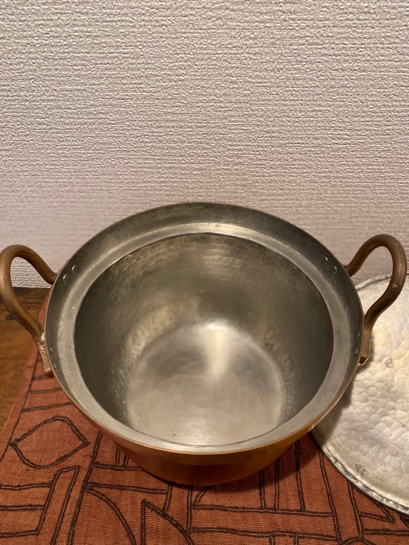 北村一男　鎚起銅器　段付鍋 手仕事　銅鍋　民藝 定価44000円