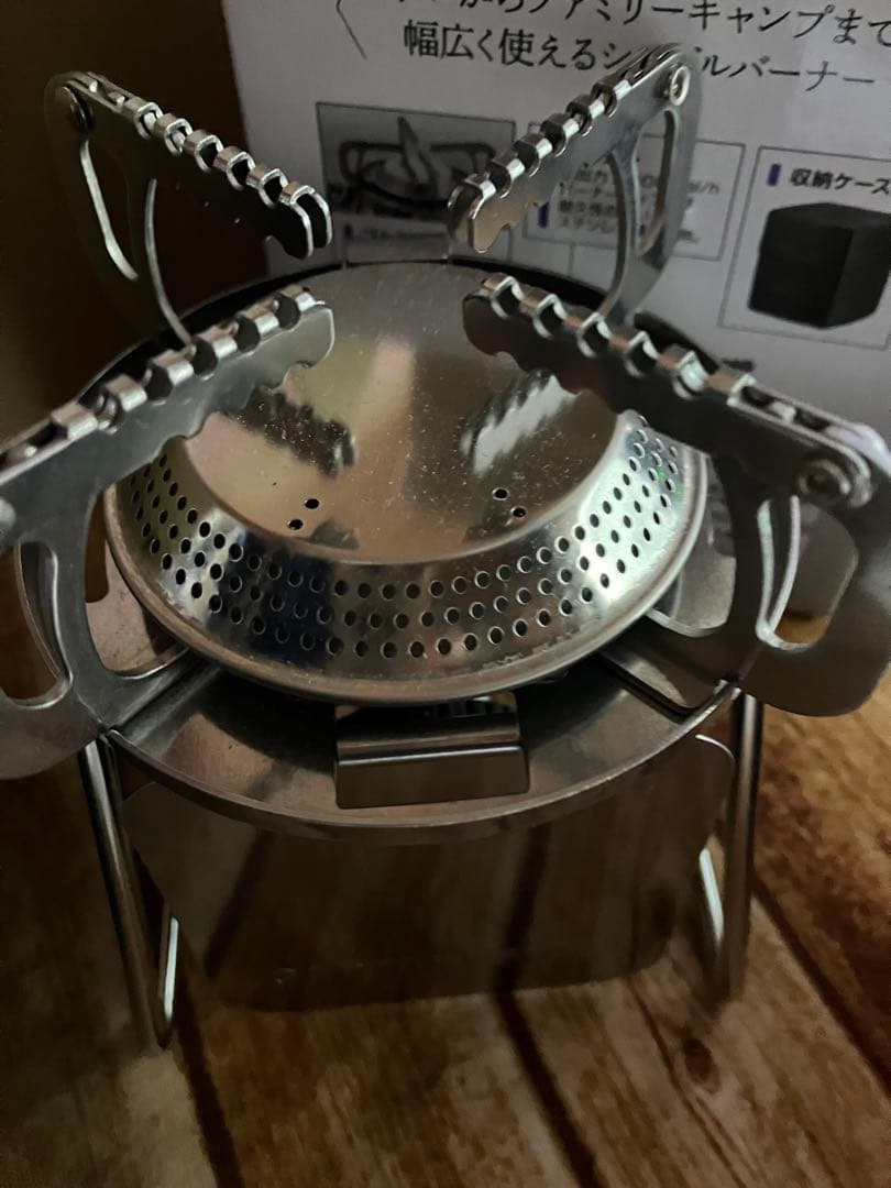 キャプテンスタッグ　ガスバーナーとミニサイズガス缶５個セット