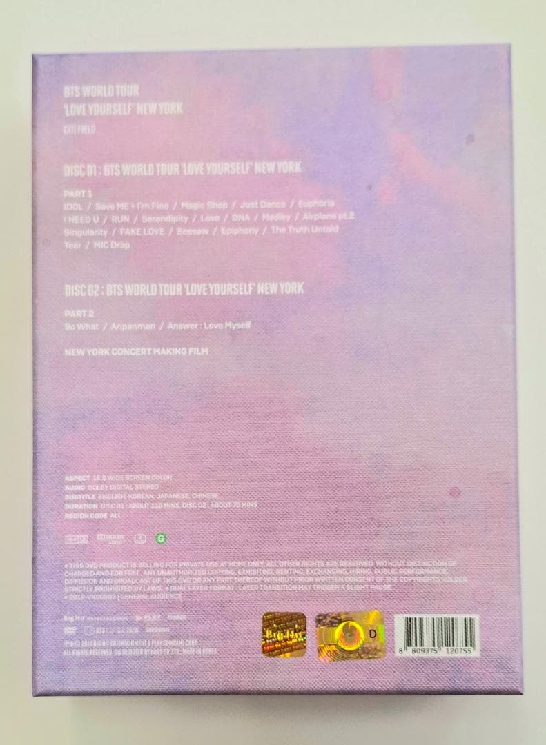 BTS ツアー LYS ニューヨーク DVD（G353）
