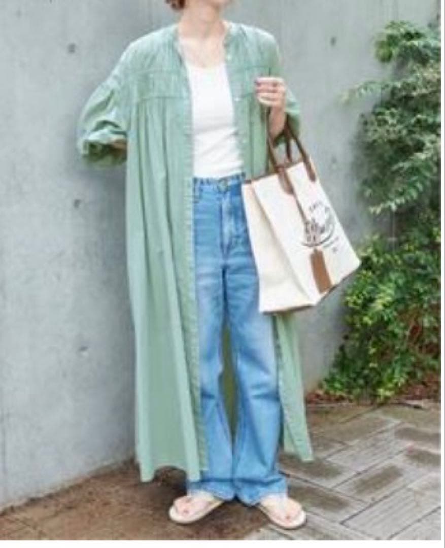 【天真爛漫】新品未使用　シンプリシテェ　コットンボイルシャツワンピース