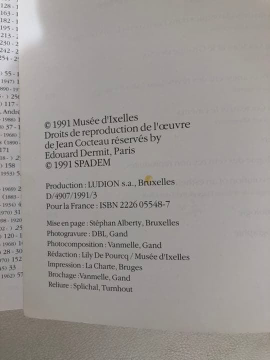 ジャン・コクトー　画集　美術書　イクセル美術館　ベルギー