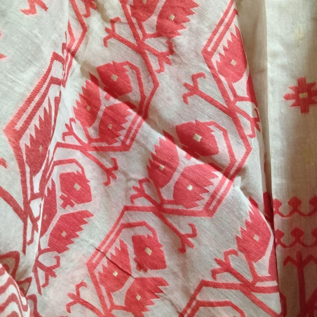 ★高品質★インド民族衣装 ジャムダニ織のクルタセット【53L-46】