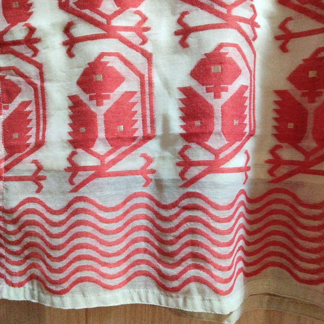 ★高品質★インド民族衣装 ジャムダニ織のクルタセット【53L-46】