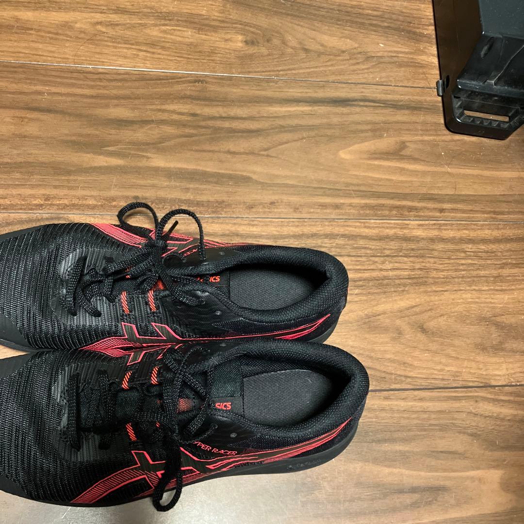 アシックス　ハイパーレーサー　赤×黒　27.0 美品
