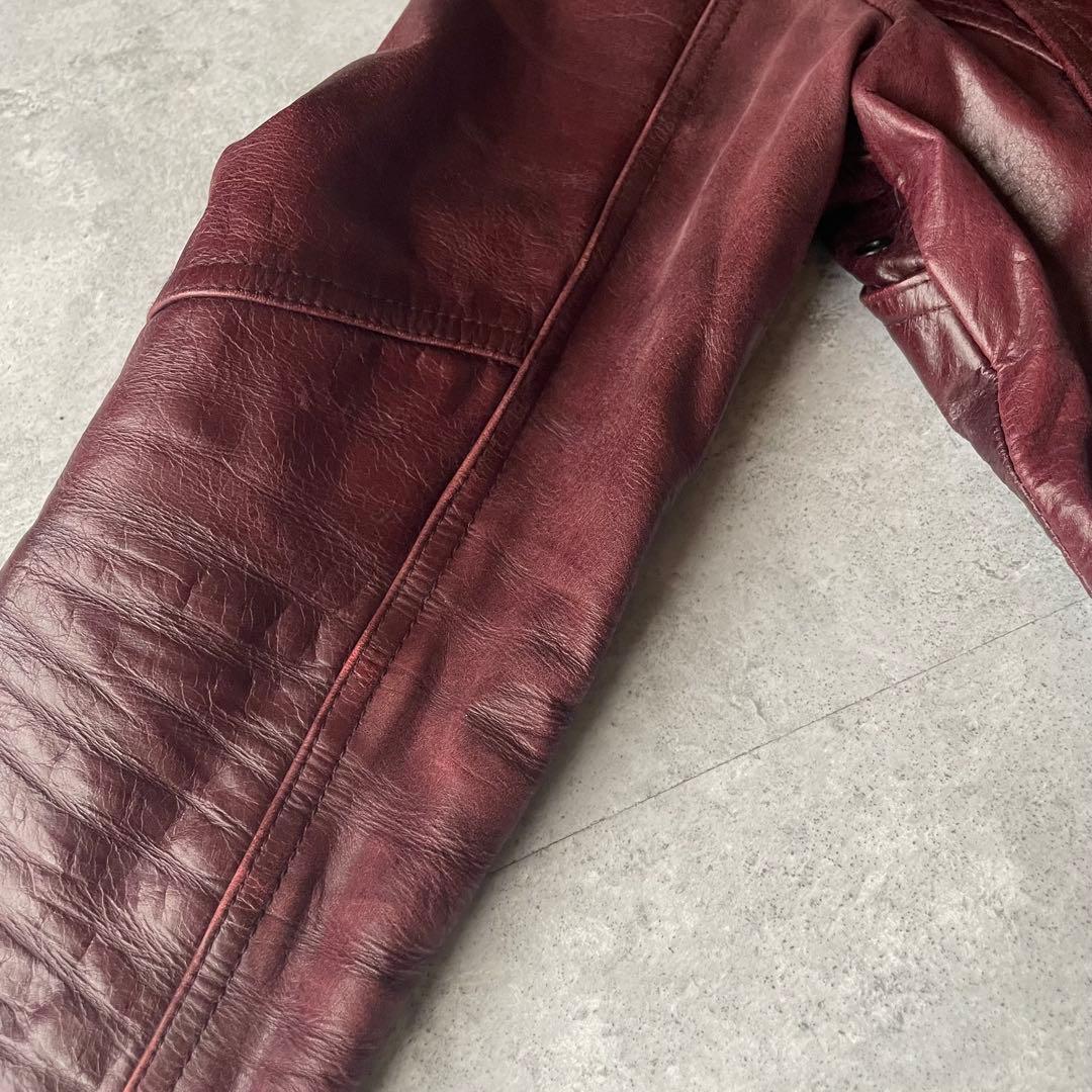 Vintage レザージャケット シングルライダース グランジ y2k ロック