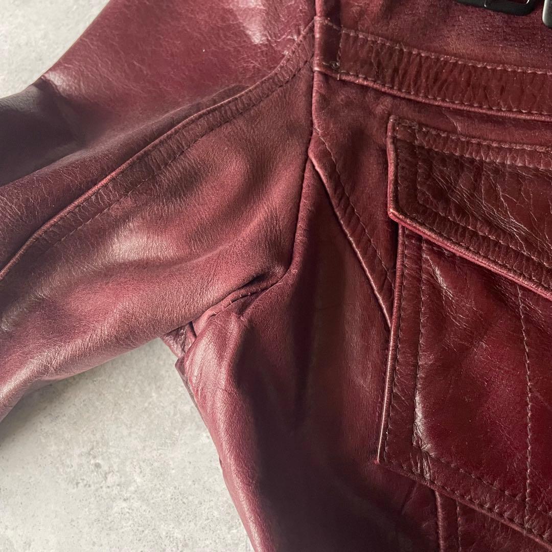 Vintage レザージャケット シングルライダース グランジ y2k ロック