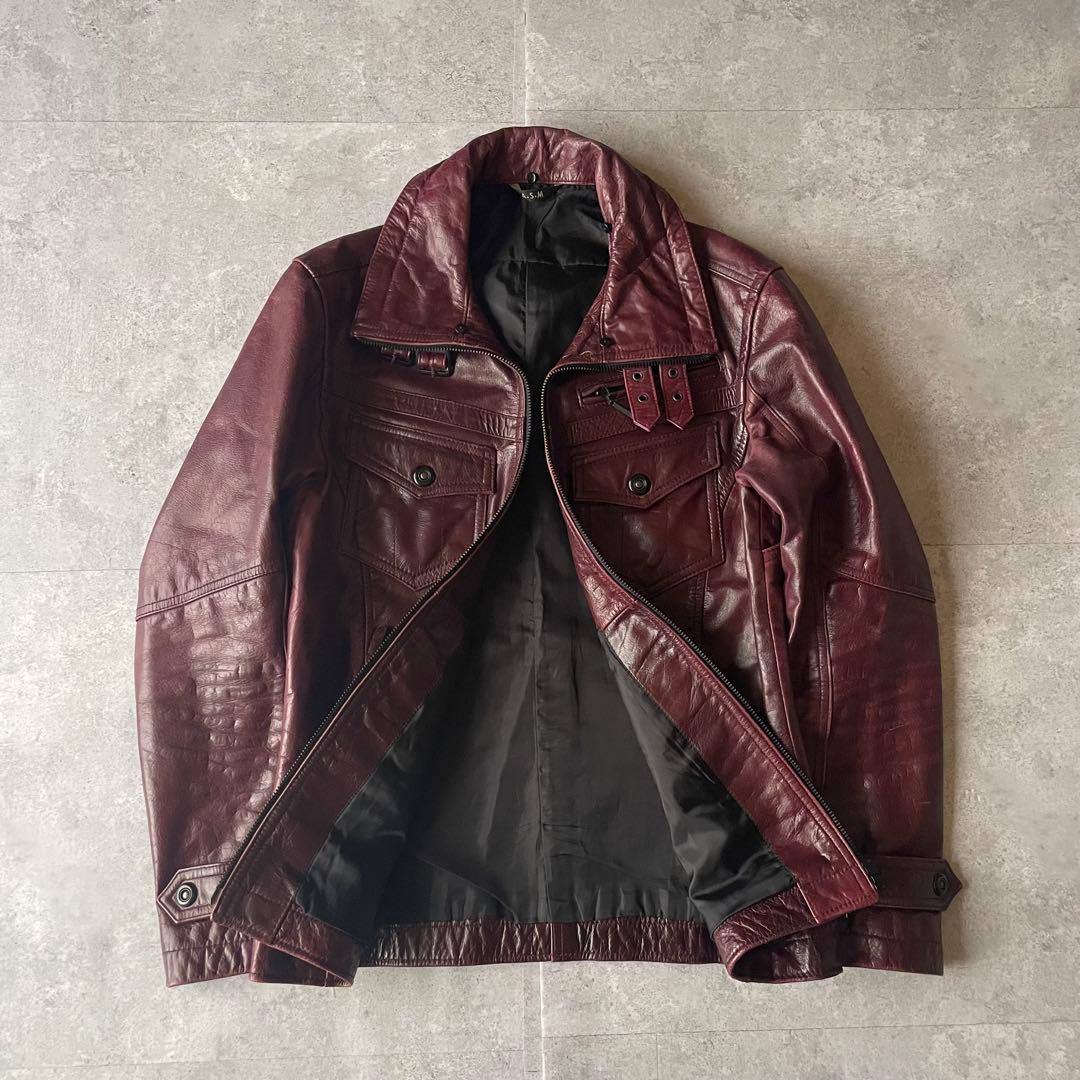 Vintage レザージャケット シングルライダース グランジ y2k ロック