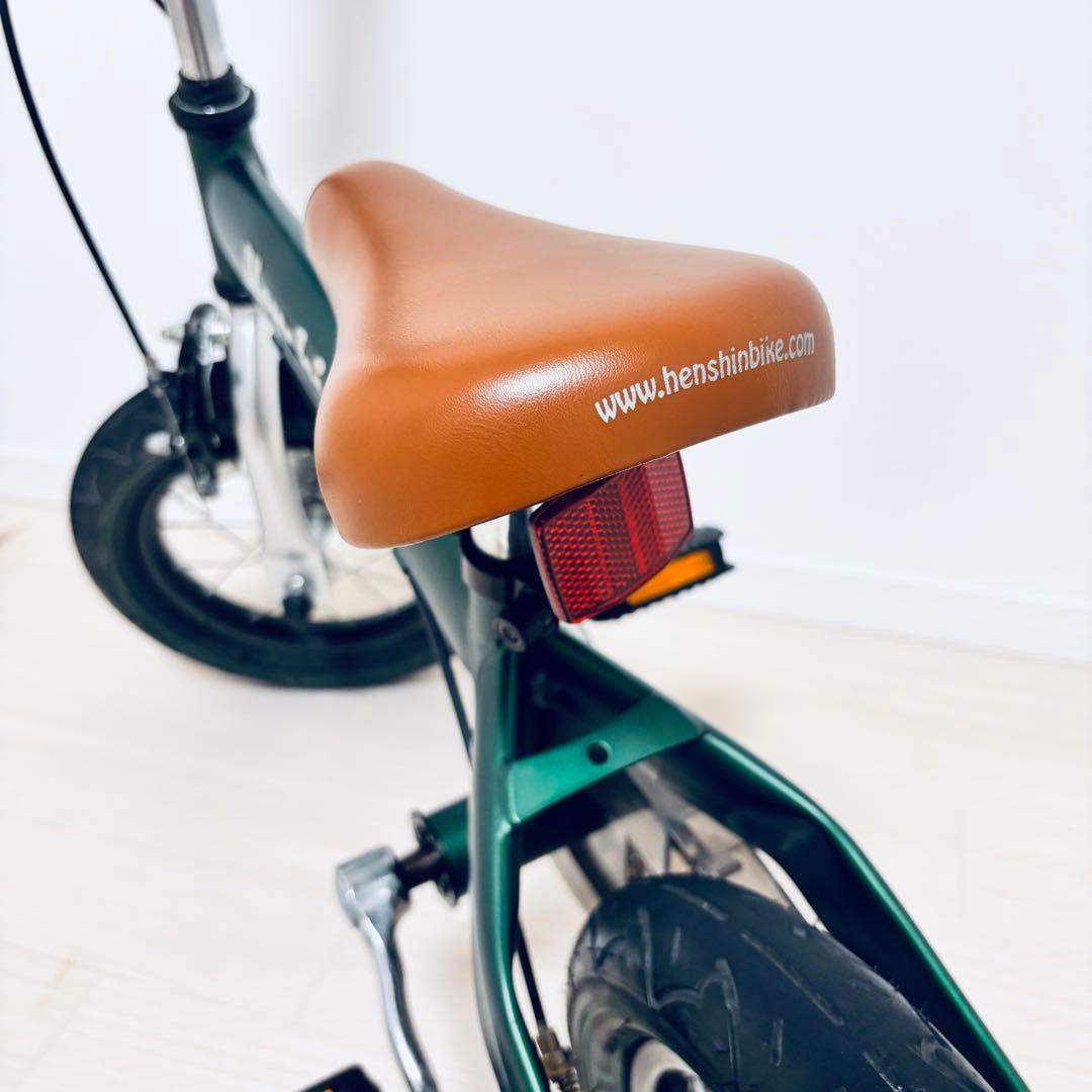 美品　へんしんバイク　12インチ　限定　フォレストグリーン　送料込　スタンド付き