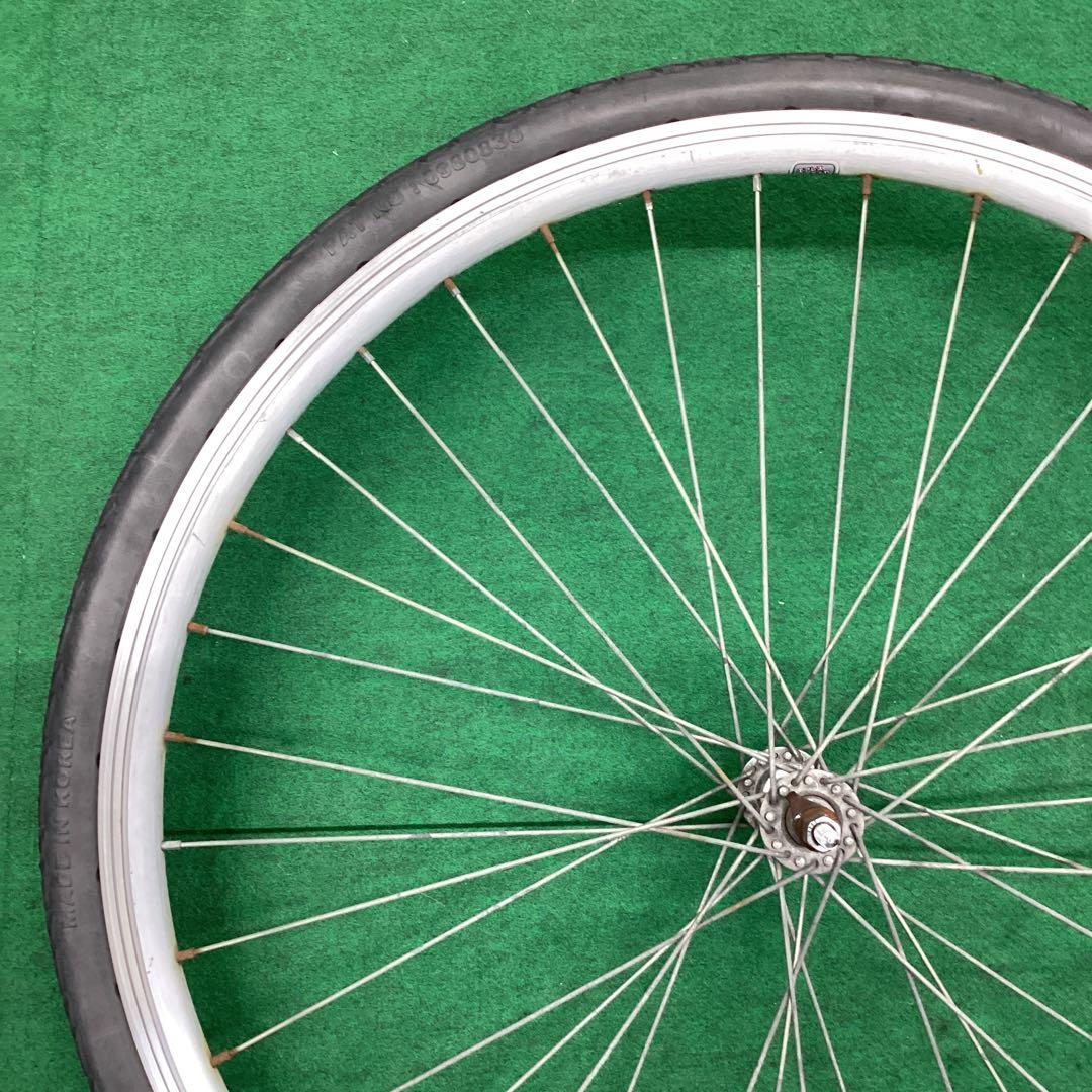 エアレスタイヤ　前輪　26x1-3/8　タイヤ付　ノーパンクタイヤ　26インチ