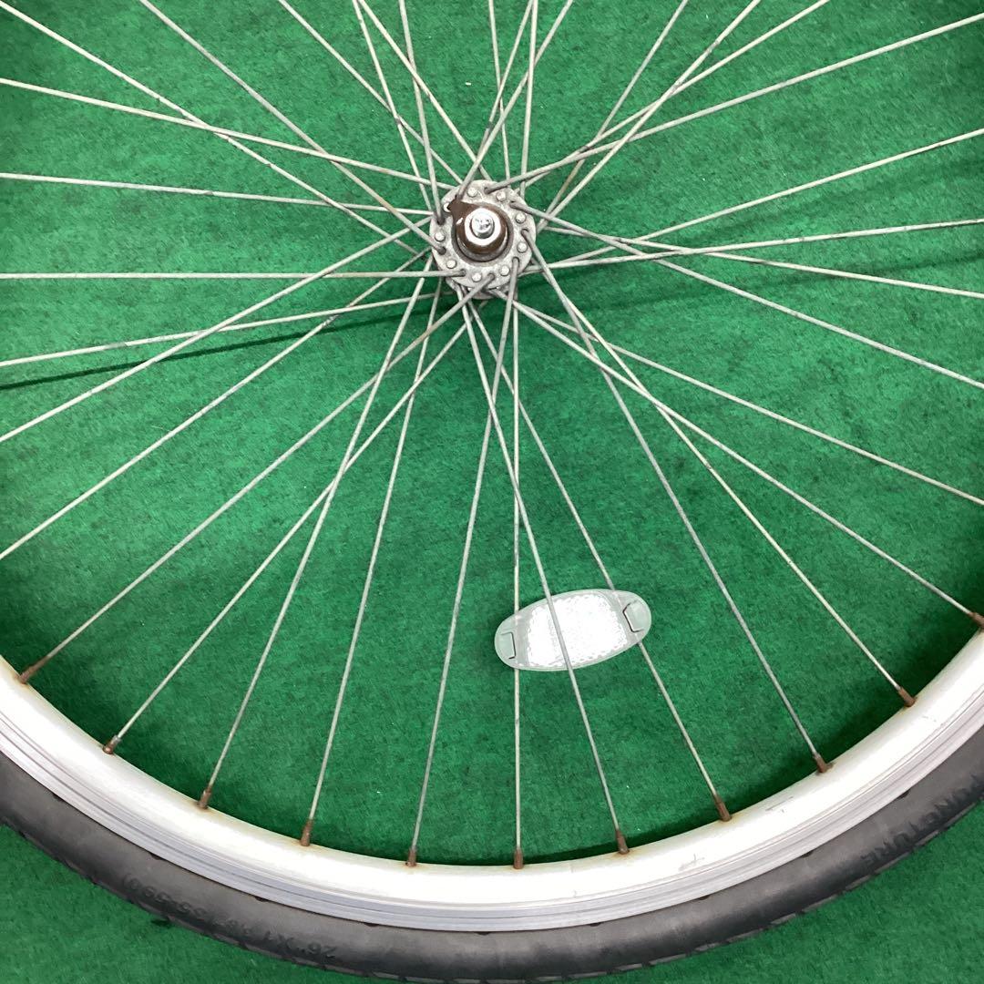 エアレスタイヤ　前輪　26x1-3/8　タイヤ付　ノーパンクタイヤ　26インチ