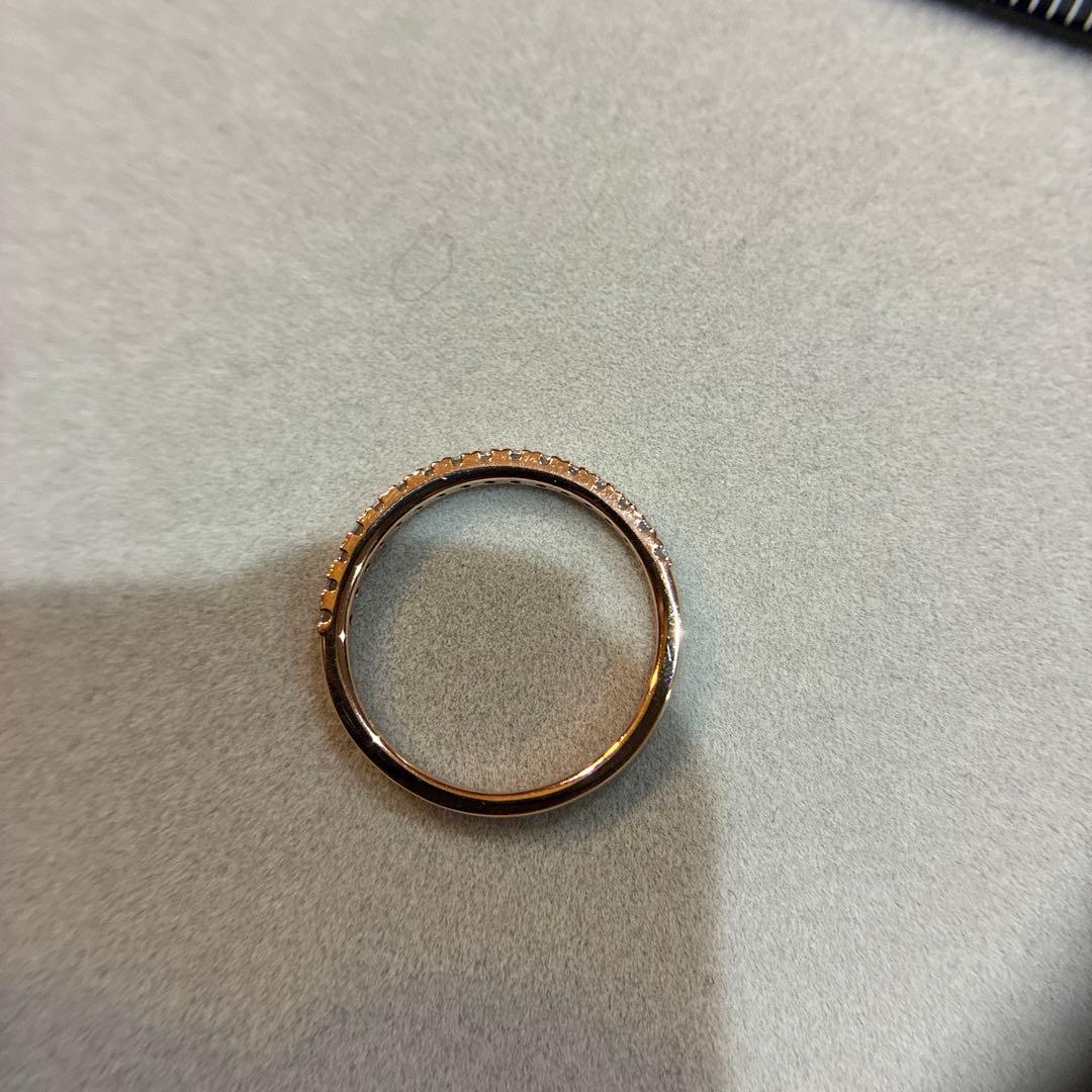 ロイヤルアッシャーダイヤモンド　0.22ctハーフエタニティリング　12号