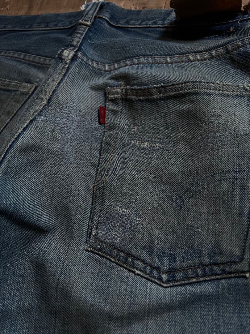 ゴ*ウ様 60s levi's 505 BIGE 赤耳　希少ボタン裏刻印16
