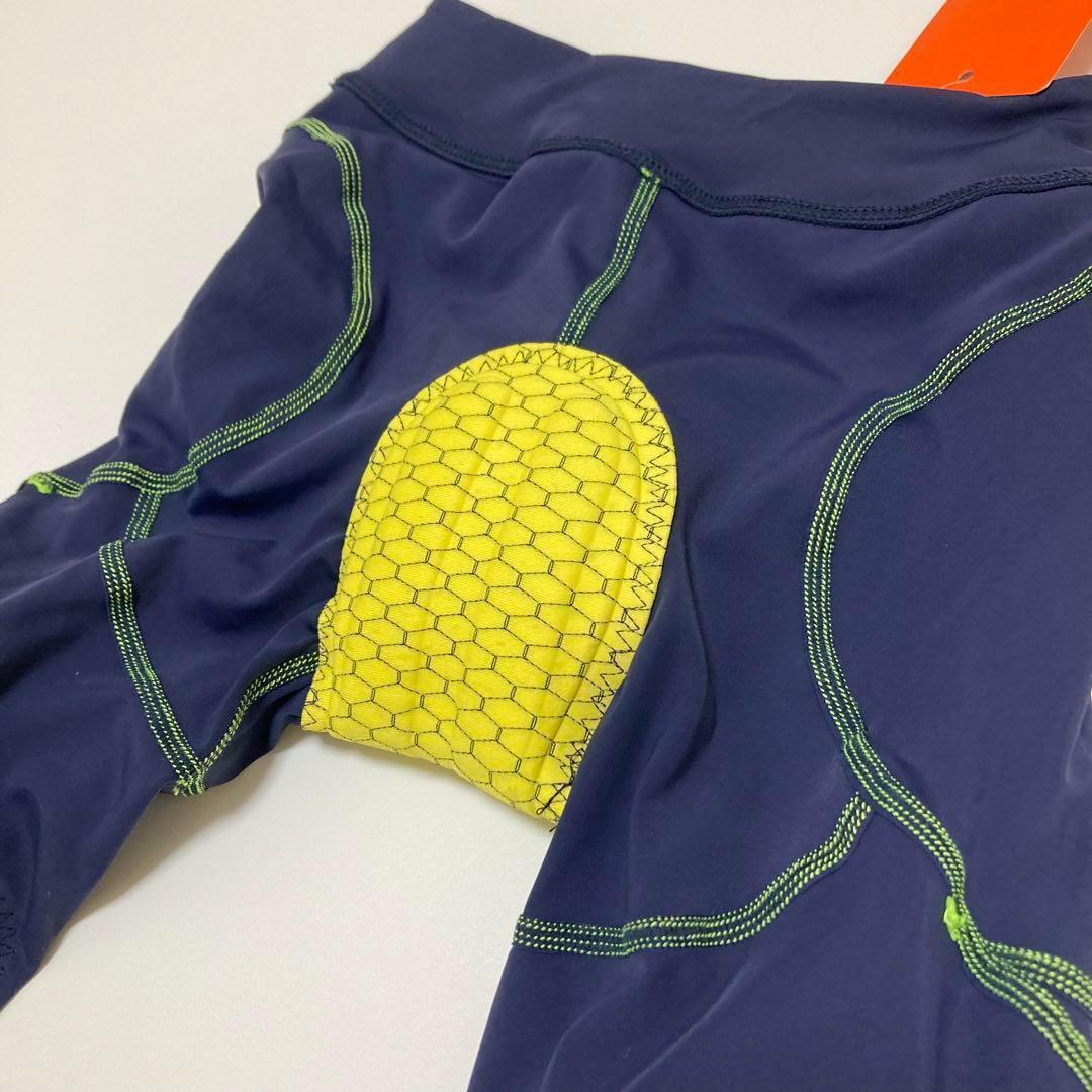 【新品】サイクルパンツ XL ネイビー×グリーン ランバイク ストライダー