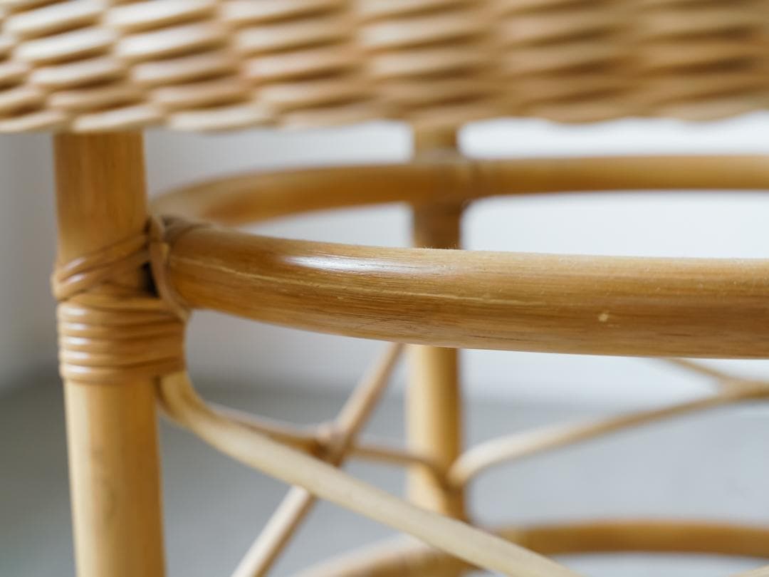 \"山川ラタン\" ヴィンテージ 丸テーブル ジャパニーズモダン 剣持勇