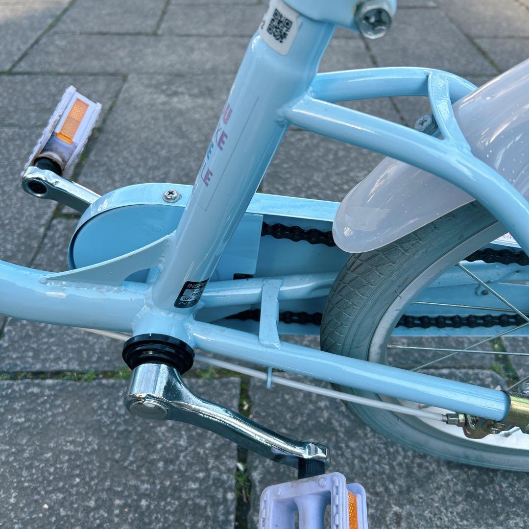 【直接引き渡し限定】18インチ　自転車　子供　アナ雪　補助輪あり