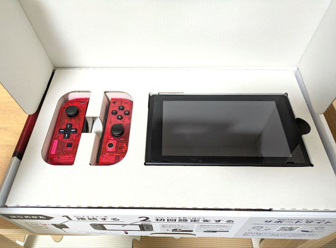 ニンテンドースイッチ 本体 Nintendo Switch クリアレッド換装品