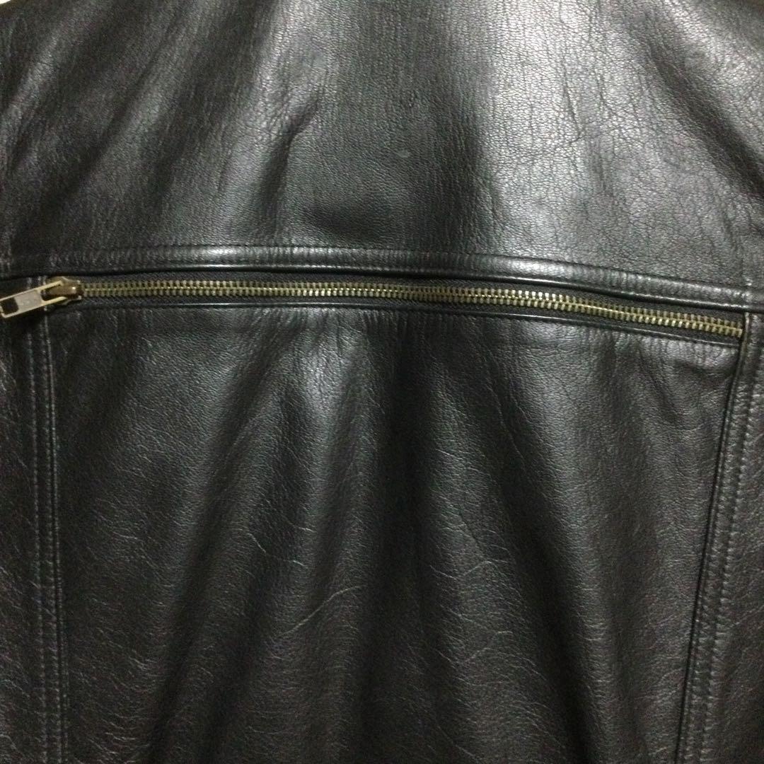 【古着ヴィンテージ】GIVERNY マルチポケット黒レザーベストハンティング L