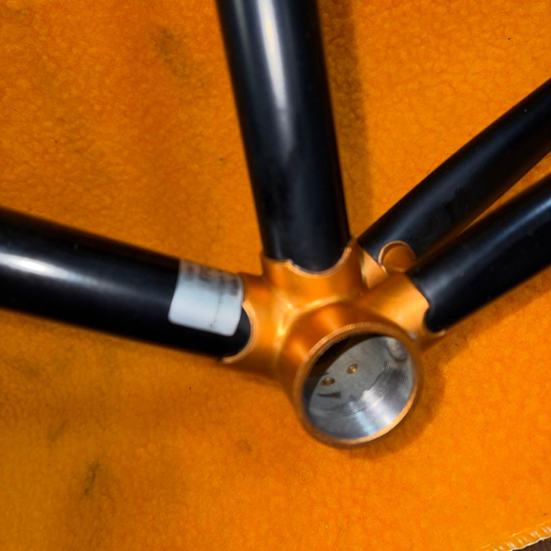 Panasonic ピスト・シングルスピードフレーム　ブラック&ゴールド