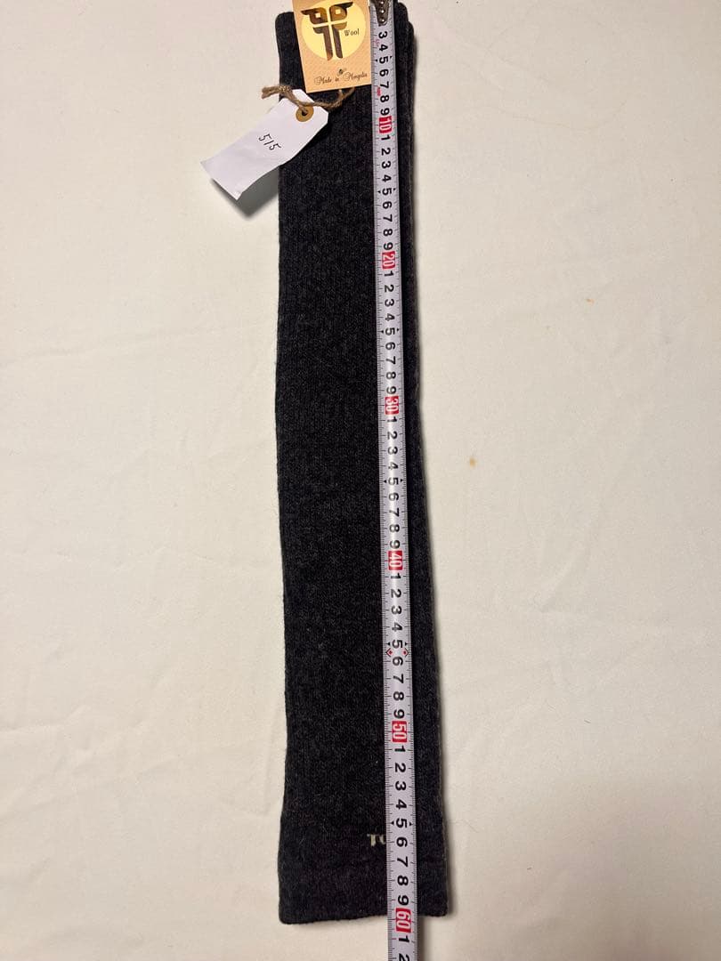 極寒のモンゴルから　無地ショートと無地ロングレッグウォーマーセット　グレー系