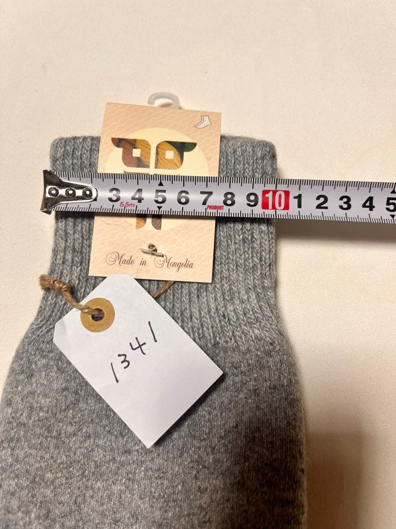 極寒のモンゴルから　無地ショートと無地ロングレッグウォーマーセット　グレー系