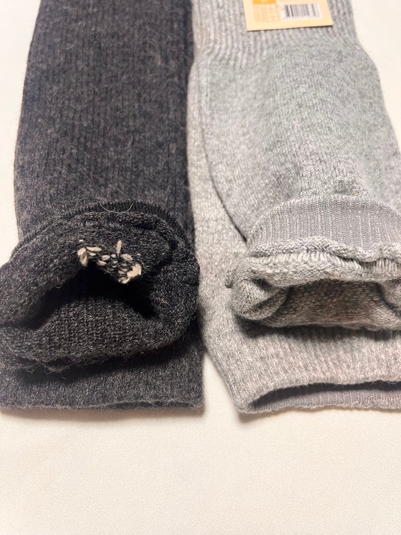 極寒のモンゴルから　無地ショートと無地ロングレッグウォーマーセット　グレー系
