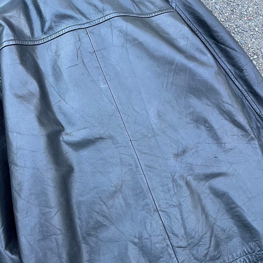 00s初期 OLD GAP レザーカーコート 裏地中綿キルティング 野村訓市着用