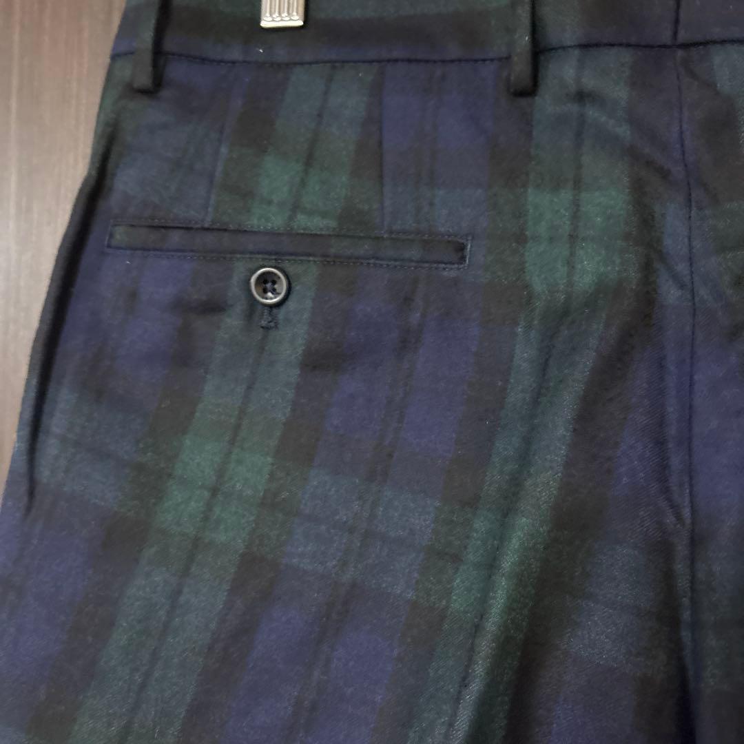 Incotex チェック　ネイビーグリーン　46