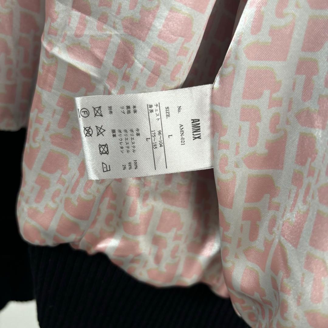 平本蓮着用✨amnjx RIZIN レザージャケット　牛革　MA-1 　L 黒