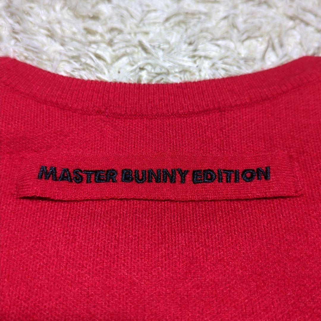 マスターバニーエディション　刺繍　3D 文字 ニット　レッド　サイズ4　MBE