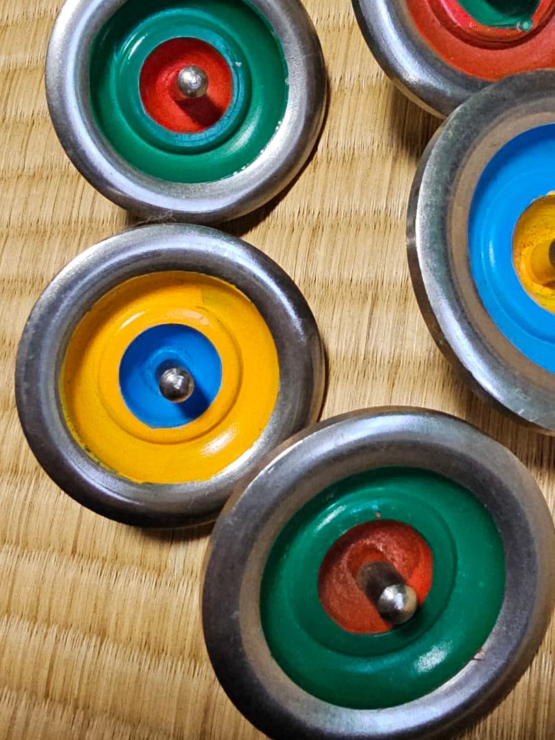 【魔法堂様用】【昭和レトロ】コマ（大)　7個　紐7本