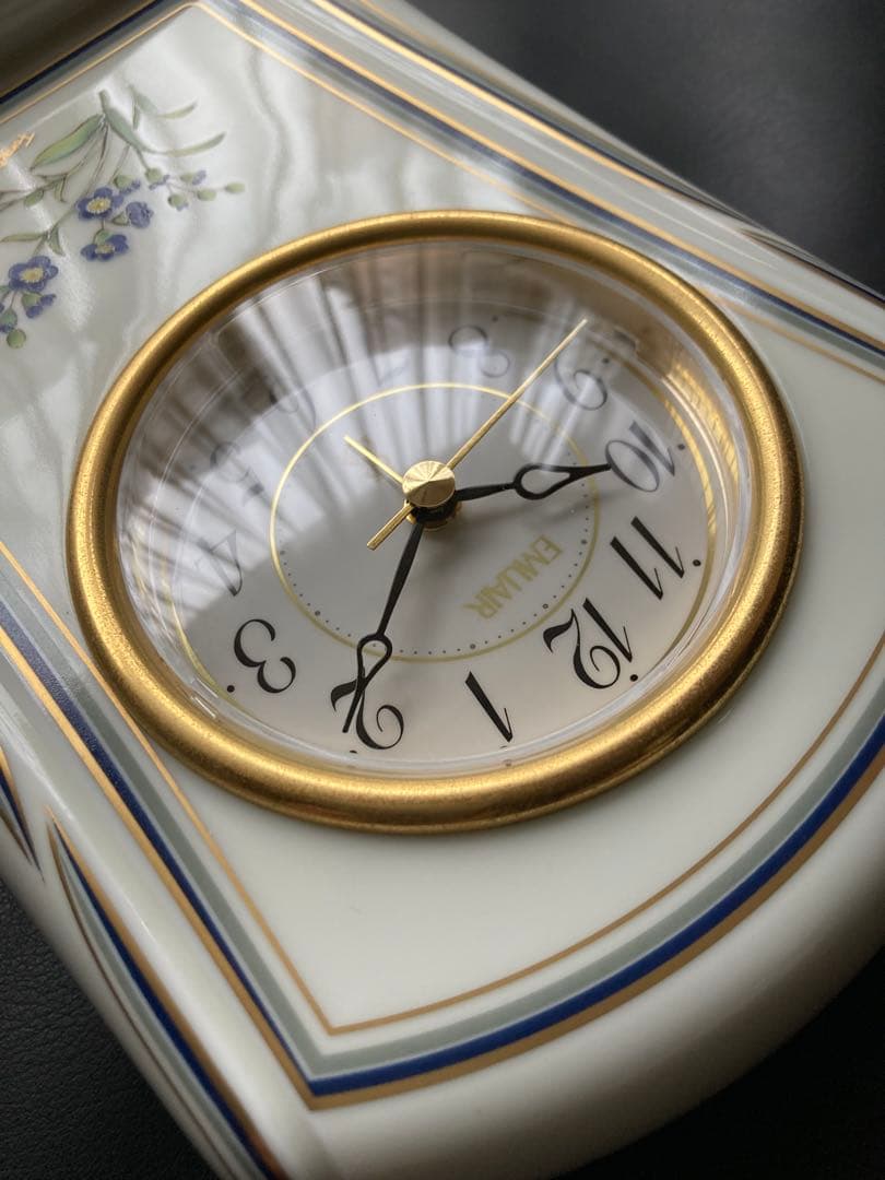 22,000円　有田焼　目覚まし　置時計 EMUAIR エミュエール　リズム時計