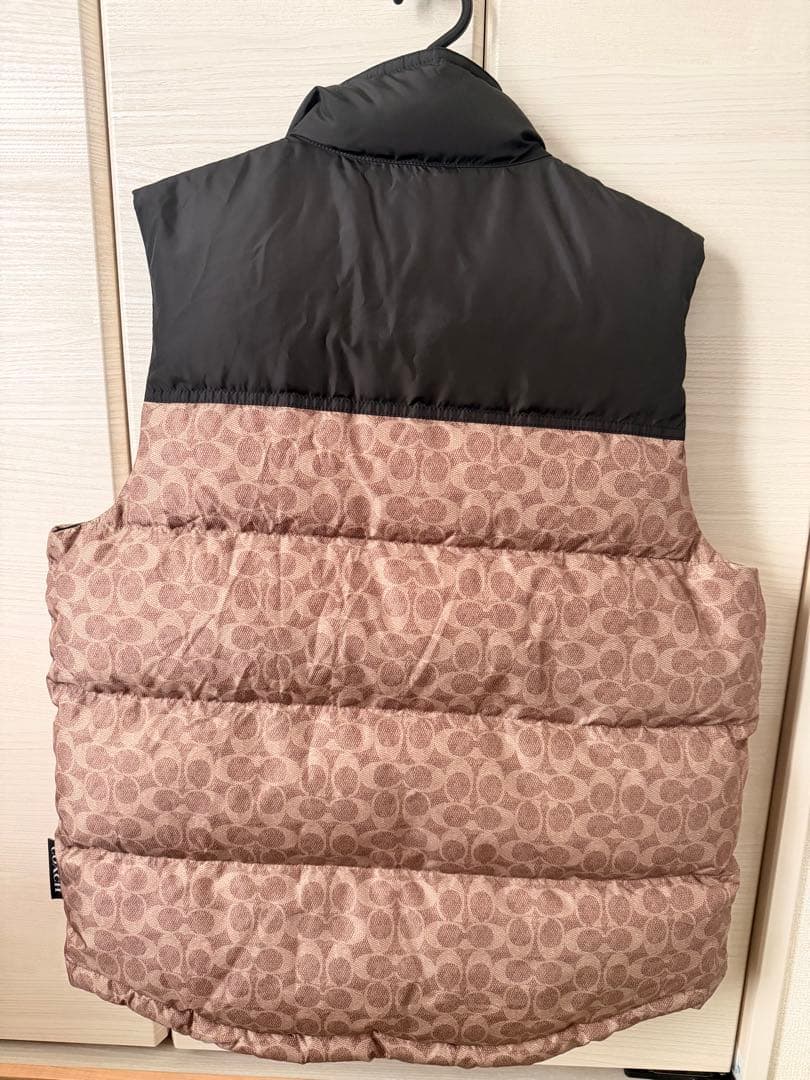 COACH ダウンベスト M ブラック/ベージュ