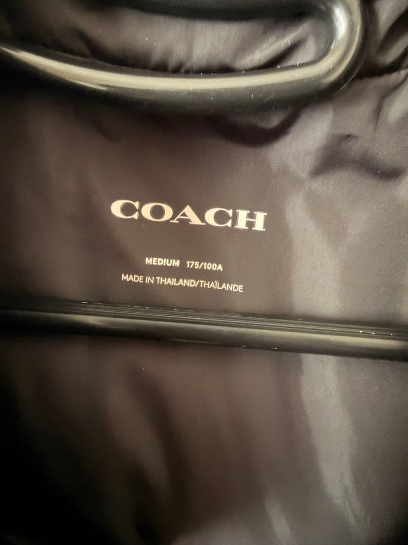 COACH ダウンベスト M ブラック/ベージュ