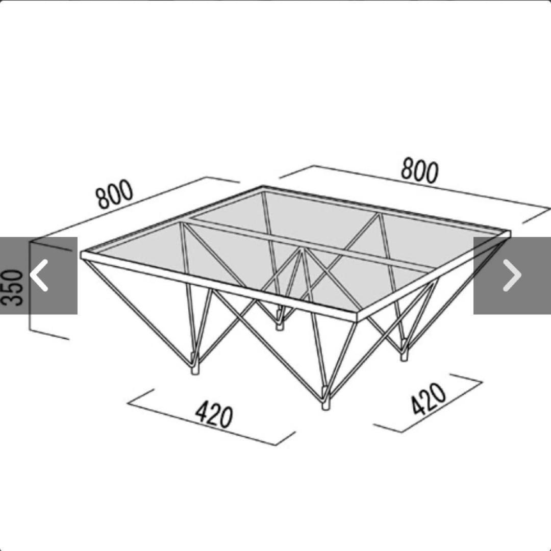 ルネセイコウ ガラステーブル モダン リビング ローテーブル ブラック