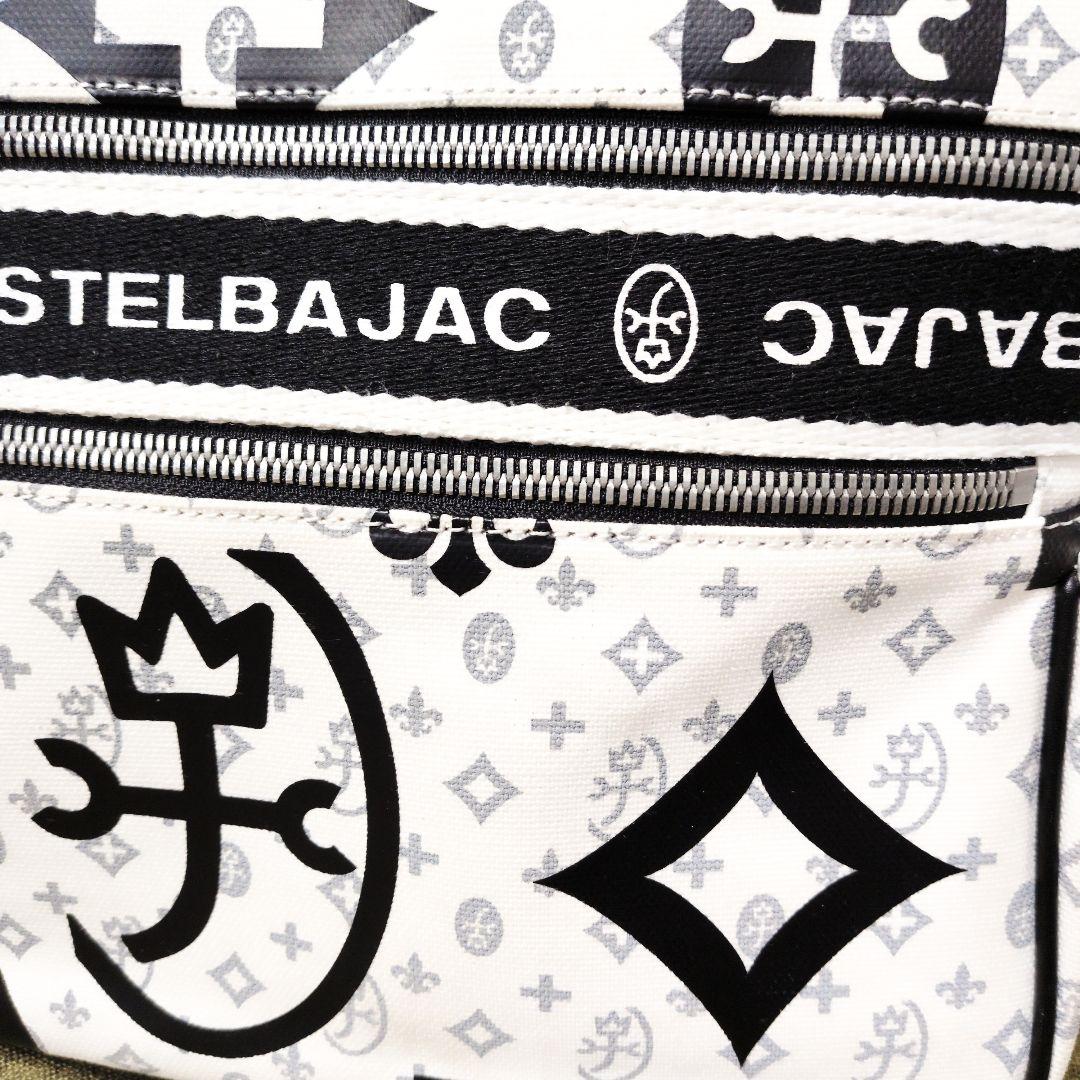 カステルバジャック モノグラム ハンドバッグ 白×黒 多収納 希少