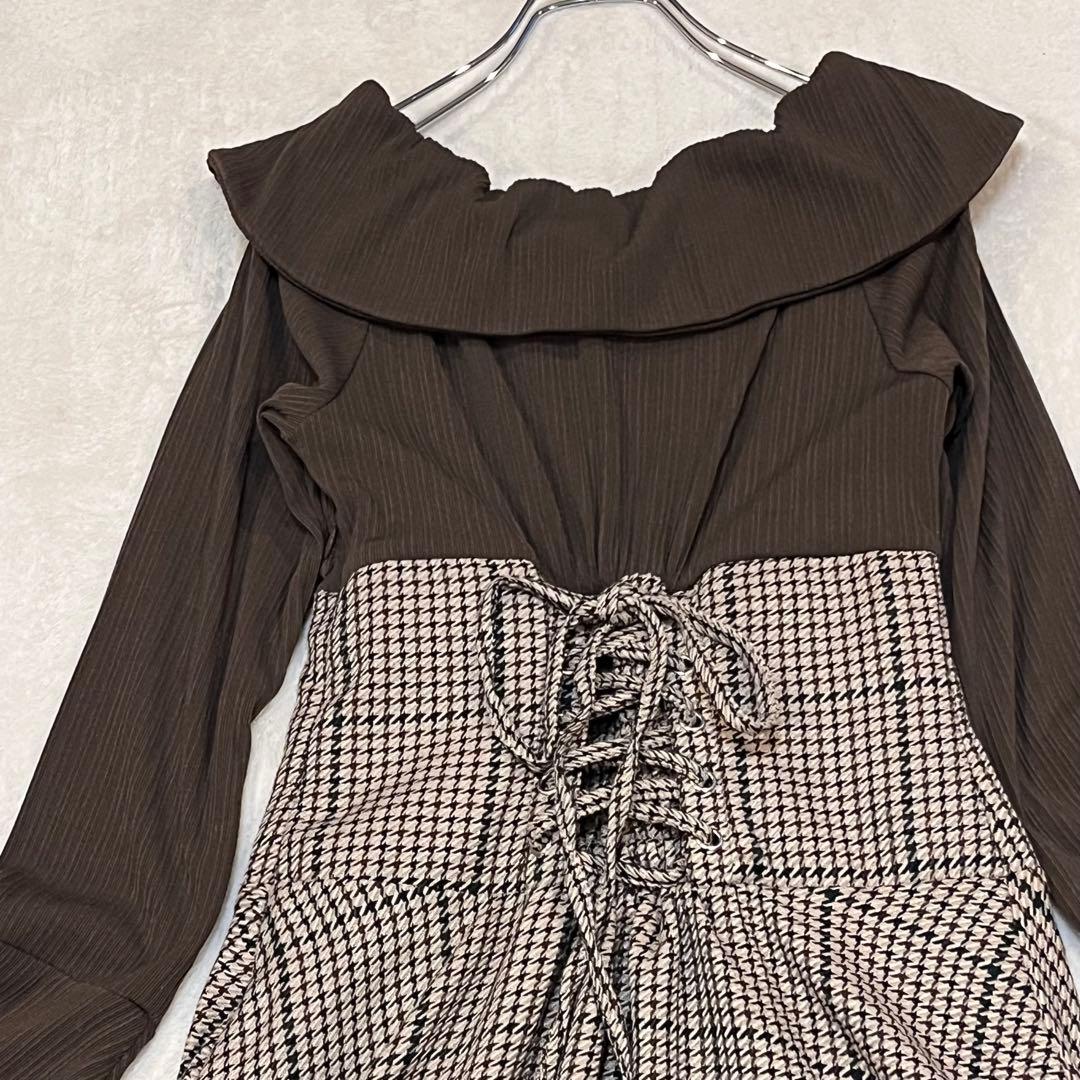 ✨美品　dazzlin ツイストクロスドッキングワンピース　M