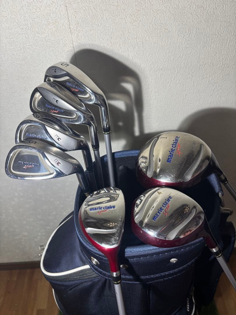 marie claire マリクレール ゴルフセット 8本 キャディバッグ付