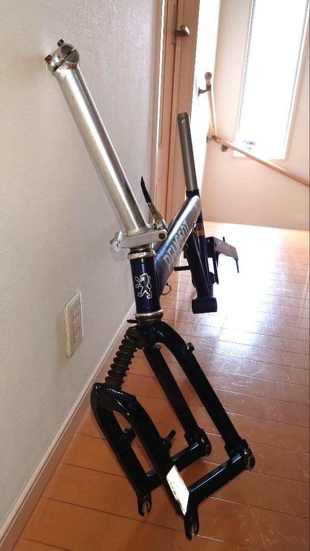 PEUGEOT 折りたたみ自転車 フレーム ネイビー 部品取り