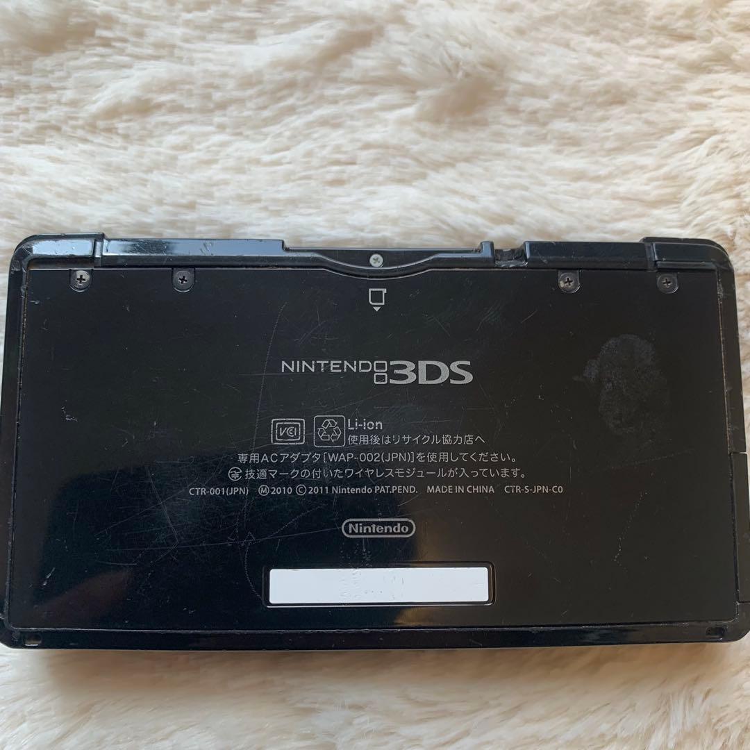 (ジャンク品）ニンテンドー3DS 本体 ブラック 起動確認済ソフト6本