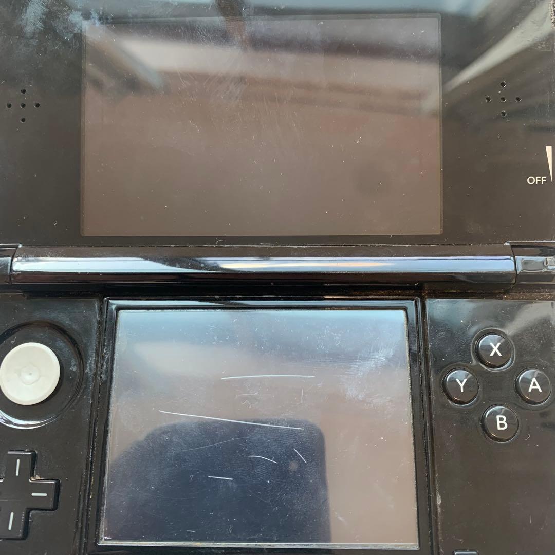 (ジャンク品）ニンテンドー3DS 本体 ブラック 起動確認済ソフト6本