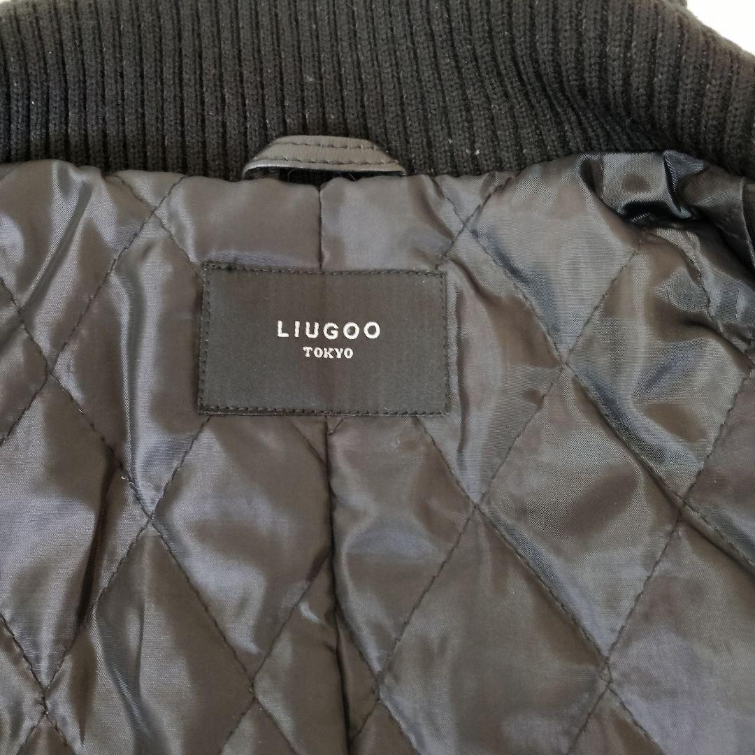 【極美品】LIUGOO TOKYO　ラムレザーコート　黒　3L　キルティング