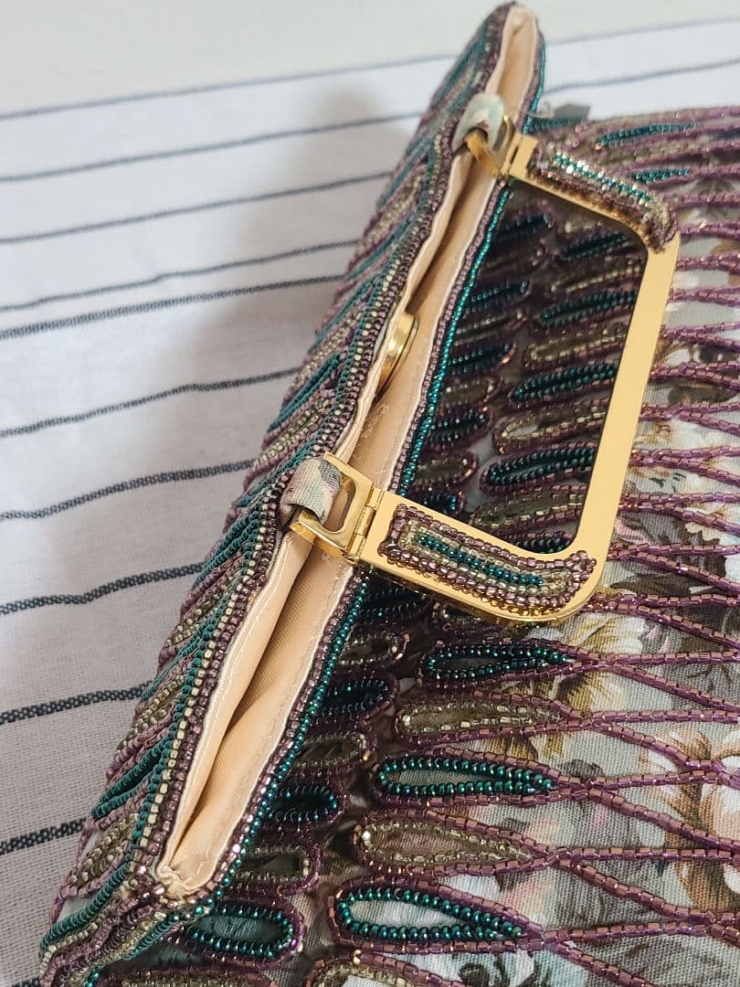 皇室御用達 ルミーはしもと ビーズバッグ パーティーバッグ クラッチバッグ